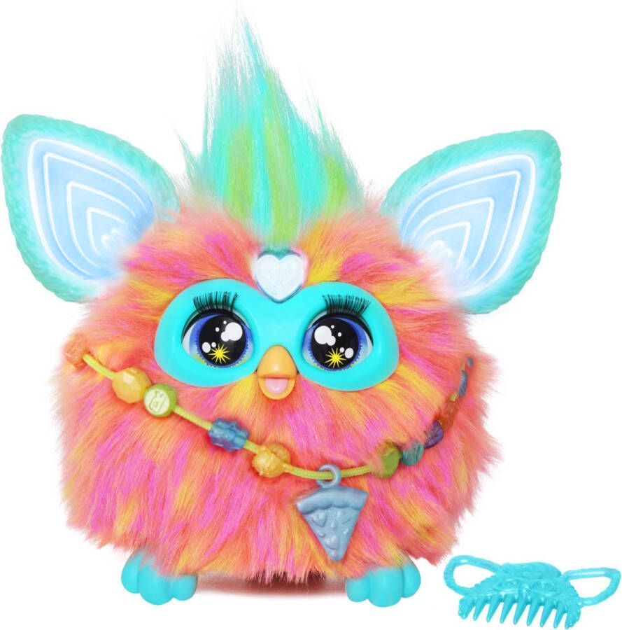 Hasbro Coral Furby 15 accessoires interactief knuffeltje voor meisjes en jongens stemgestuurde animatronic vanaf 6 jaar