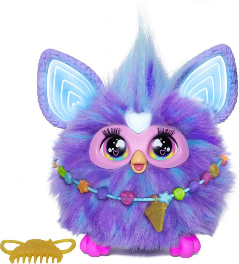 Hasbro Purple Furby 15 accessoires interactief knuffeldier voor meisjes en jongens stemgestuurde animatronic vanaf 6 jaar