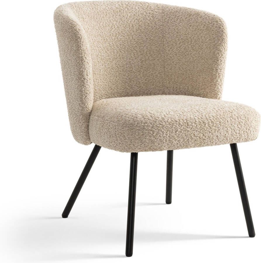 Furnihaus Fauteuil Cindy Boucle Beige Stof Set van 2