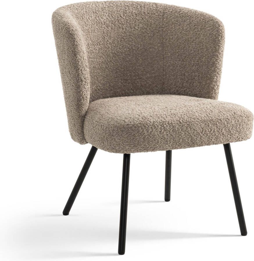 Furnihaus Fauteuil Cindy Boucle Taupe Stof