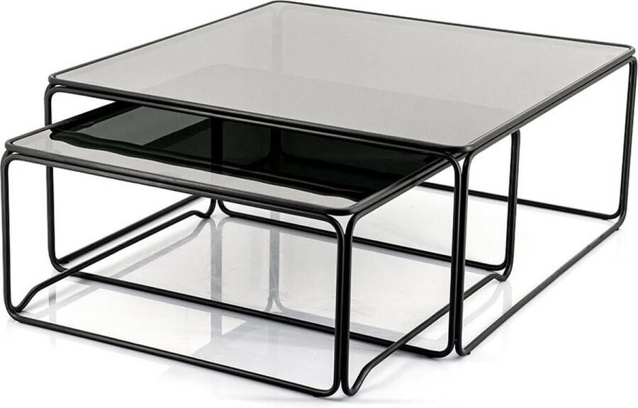 Furnilux Salontafel Olit large set van 2 75 x 75 x 33 cm