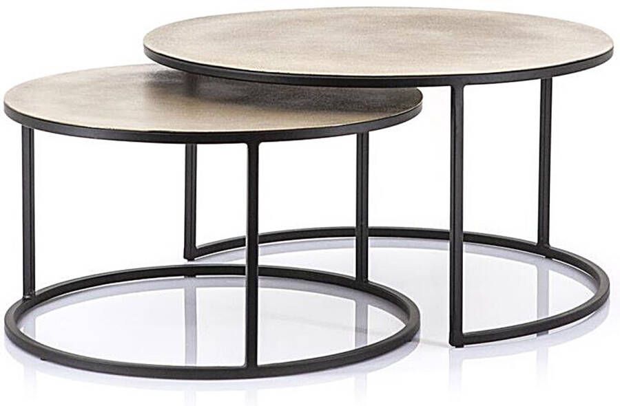 Furnilux Salontafel Setto brass large (set van 2) 59cm 70cm