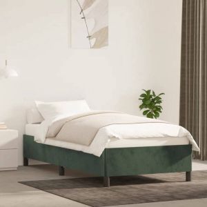Furniture Limited Bedframe fluweel donkergroen 90x190 cm