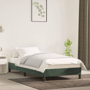 Furniture Limited Bedframe fluweel donkergroen 90x200 cm
