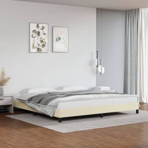 Furniture Limited Bedframe kunstleer crèmekleurig 200x200 cm