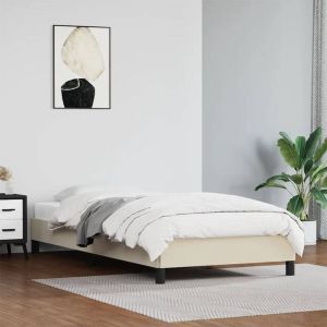 Furniture Limited Bedframe kunstleer crèmekleurig 90x200 cm
