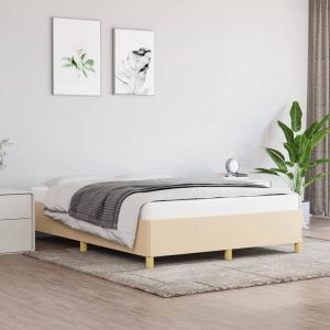 Furniture Limited Bedframe stof crèmekleurig 140x200 cm
