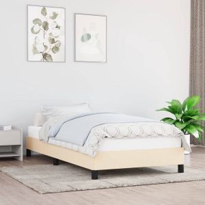 Furniture Limited Bedframe stof crèmekleurig 90x200 cm