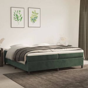 Furniture Limited Boxspringframe fluweel donkergroen 200x200 cm