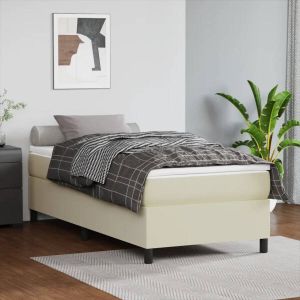 Furniture Limited Boxspringframe kunstleer crèmekleurig 90x200 cm