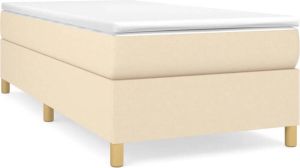 Furniture Limited Boxspringframe stof crèmekleurig 80x200 cm