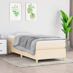 Furniture Limited Boxspringframe stof crèmekleurig 90x190 cm