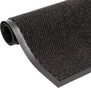 Furniture Limited Deurmat getuft 60x180 cm zwart