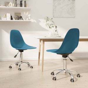 Furniture Limited Eetkamerstoelen draaibaar 2 st polypropeen turquoise