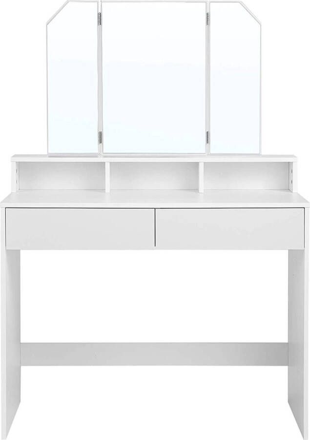 FurnStar kaptafel met spiegel 100x40x142cm Wit