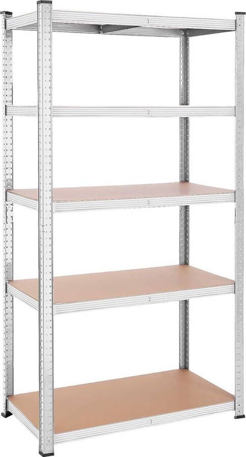 FurnStar opbergrek 5 Planken Monteren zonder schroeven 875 kg 200x100x50cm Grijs