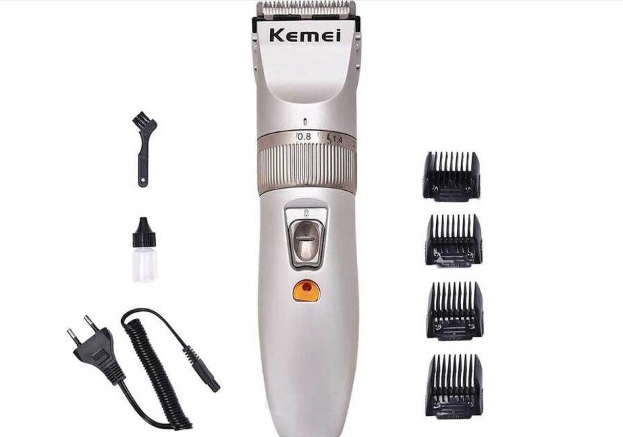 FuturiQ Kemei KM-27F Trimmer Tondeuse met verschillende standjes Inclusief oplaadkabel Zilver Silver