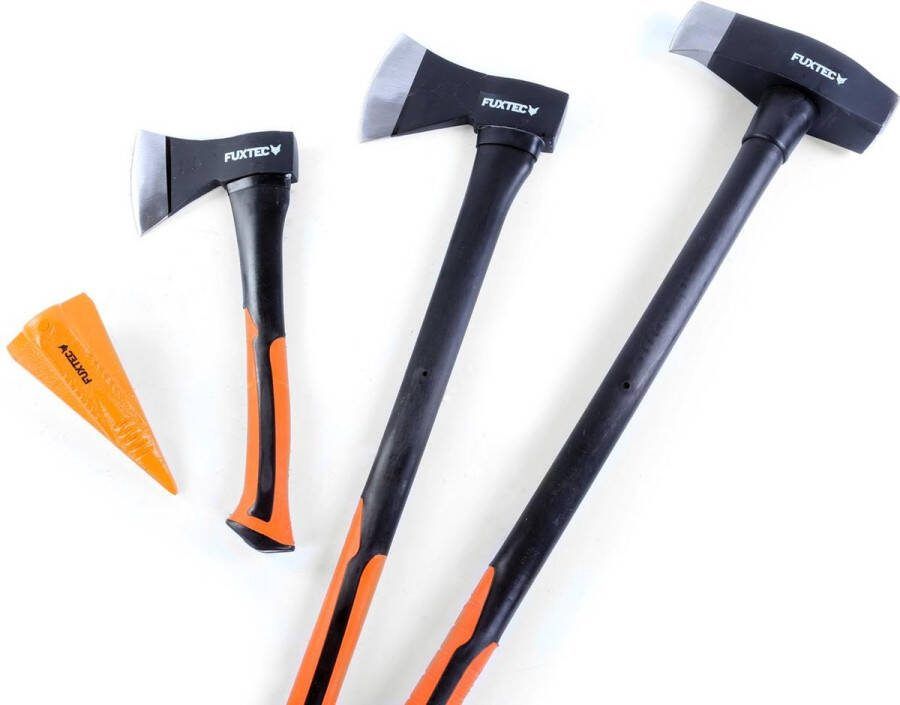 FUXTEC bijl set van 4 Hatchet Hakbijl Kloofbijl Houtklievergranaat FX-AX4