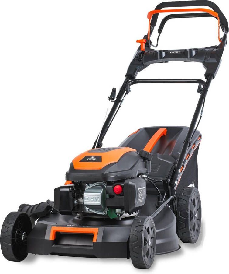 FUXTEC Grasmaaier Benzine 51cm 4-takt 170cc zelfrijdend zelftrekkend achterwielaandrijving Mulchfunctie Opvangbak 60L FX-RM5170PRO