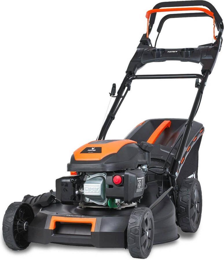 FUXTEC Grasmaaier Benzine E-Start 51cm 4-takt 170cc Zelfrijdend Zelftrekkend Achterwielaandrijving Mulchfunctie Opvangbak 60L FX-RM5170eS