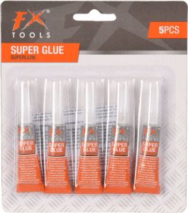 FX Tools Power glue alles lijm tube 3 gram 5 stuks Knutsel superlijm tube