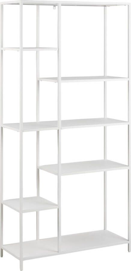 Hioshop Nest boekenkast met 6 legplanken wit.