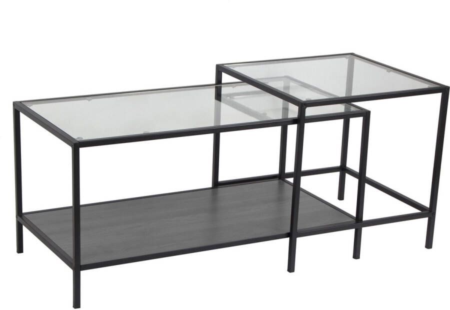 Leen Bakker Salontafel Jaxx zwart 55x55x90 cm