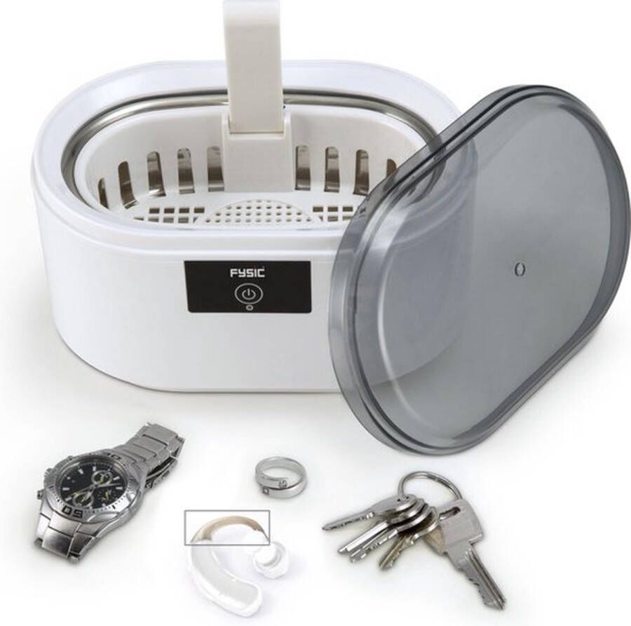 Fysic Alecto Ultrasoon Reiniger 500 ML Reinigingsapparaat voor Sieraden Horloges Brillen Munten Ultrsone Reiniger Ultrasonic Cleaner Ultrasoonbad