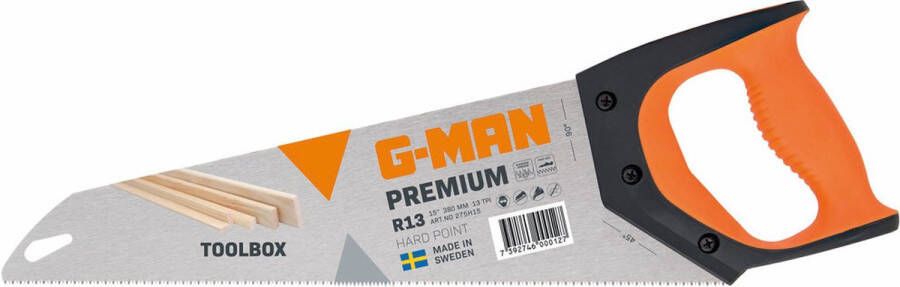 G-man PREMIUM 275H TOOLBOX Handzaag R13 TPI 380 mm