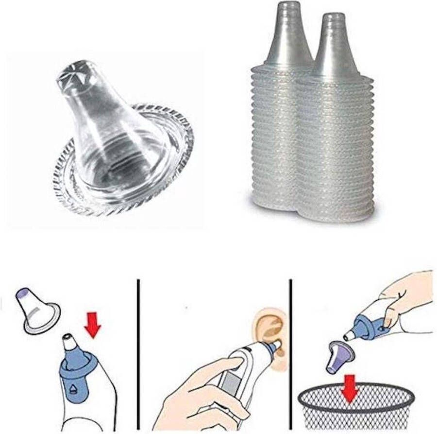 G Master Oorthermometer beschermkapjes 40 stuks geschikt voor Bintoi Braun ThermoScan oorthermometer IRT Pro BPA vrij Latex vrij