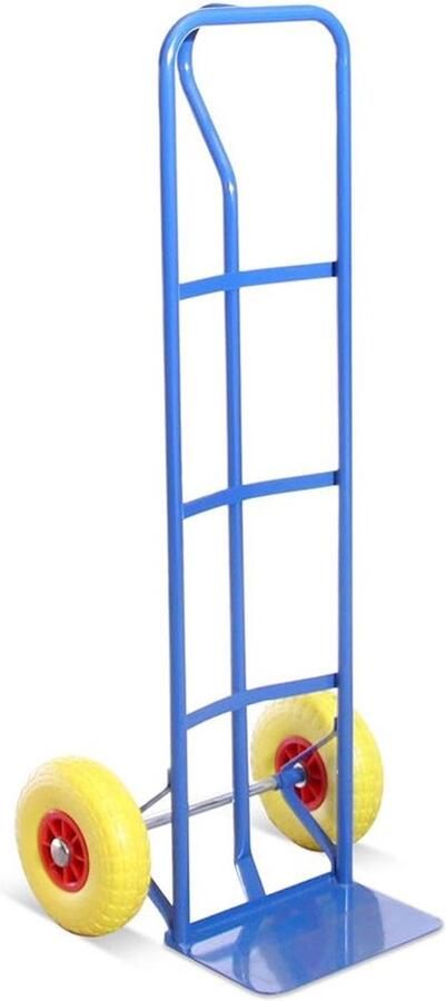 G-Rack steekwagen met P-handvat stalen steekwagen met hoge rug en anti-lekbanden zware trolley voor heffen bezorgen verplaatsen steekwagen blauw met een laadvermogen van 715 lbs (blauw)