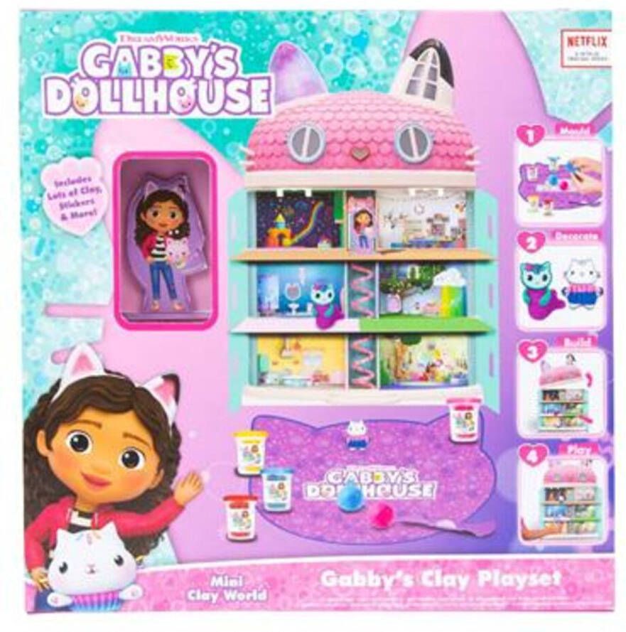 Spin Master Gabby&apos;s Dollhouse Mini Clay World Klei Speelset