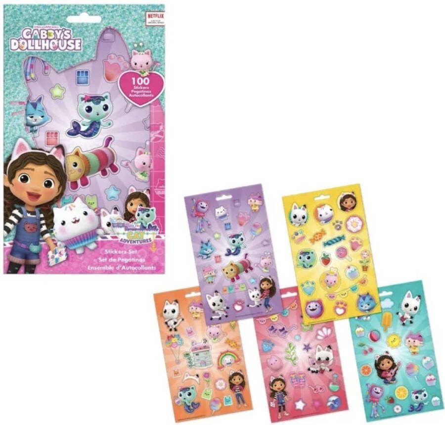 Gabby's Dollhouse Sticker set 5 sheets 15x25cm