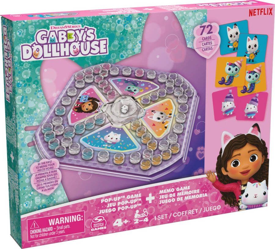 Coppens Gabby's dollhouse memo en popup spel 2-pack