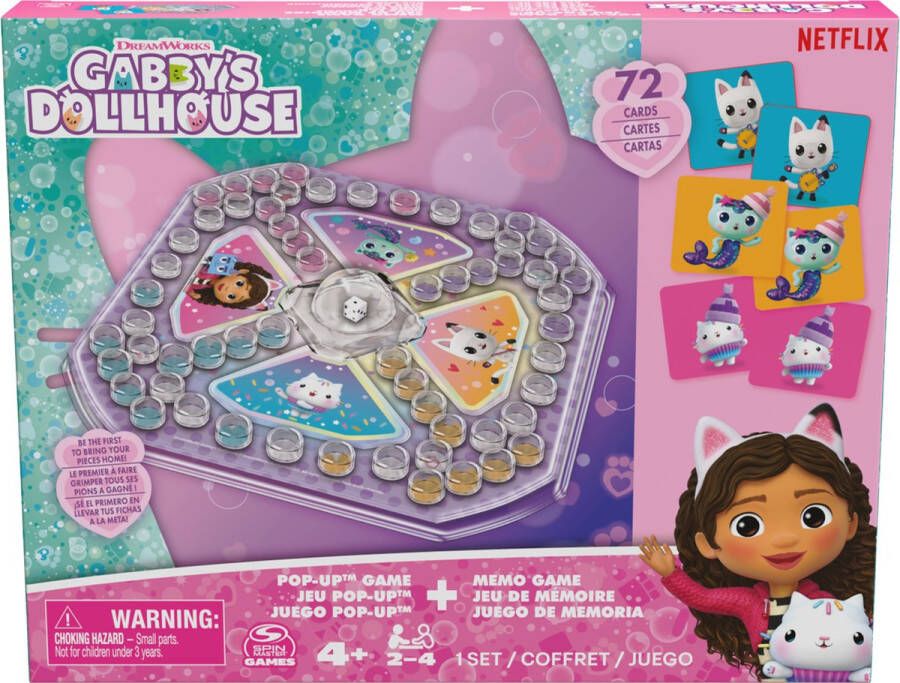 Gabby's Poppenhuis Gabby's Dollhouse Memory en PopUp Spel 2-Pack 1 stuk