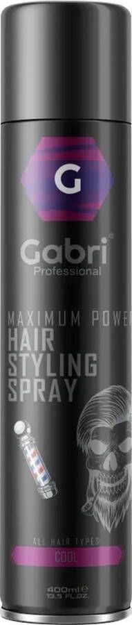 Gabri Professional Gabri Haarspray Ultra Hold Cool (Zwart) 400ml