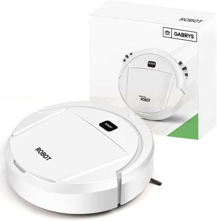 Gabrys Robot de Nieuwe Vegen Reinigingsmachine Automatische Robot Stofzuiger Smart Opladen Intelligente Stofzuiger Voor Thuis wit Robot Stofzuiger Dweilrobot huisdier Nieuw