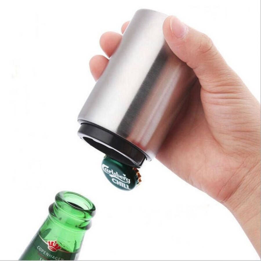 Gadget Lab Automatische fles opener Roestvrij staal Bierfles opener EK Voetbal Kurkentrekker Wijn opener Blikken opener