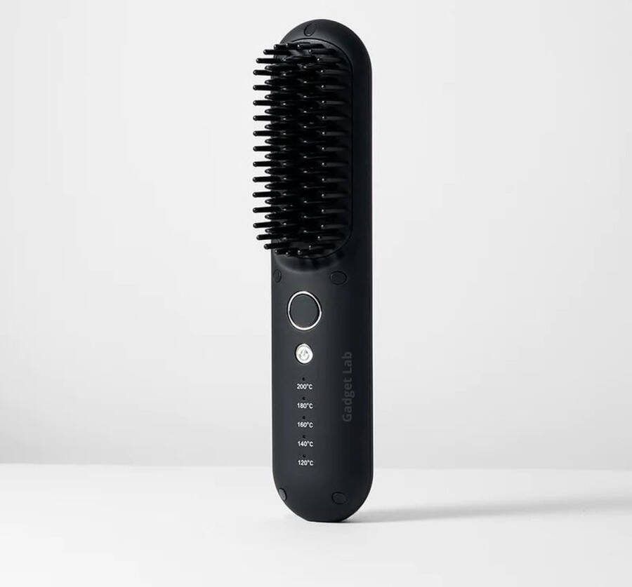 Gadget Lab Elektrische Baardkam met Meerdere Temperatuurstanden Professionele Baardverzorging Geschikt voor Alle Baardtypes Zwart