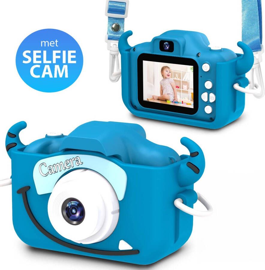 Gadgetplace Digitale Kindercamera Incl. 32gb geheugenkaart Dual camera Foto en Videofunctie Kinderfototoestel Vlog en Selfie Camera Speelgoedcamera