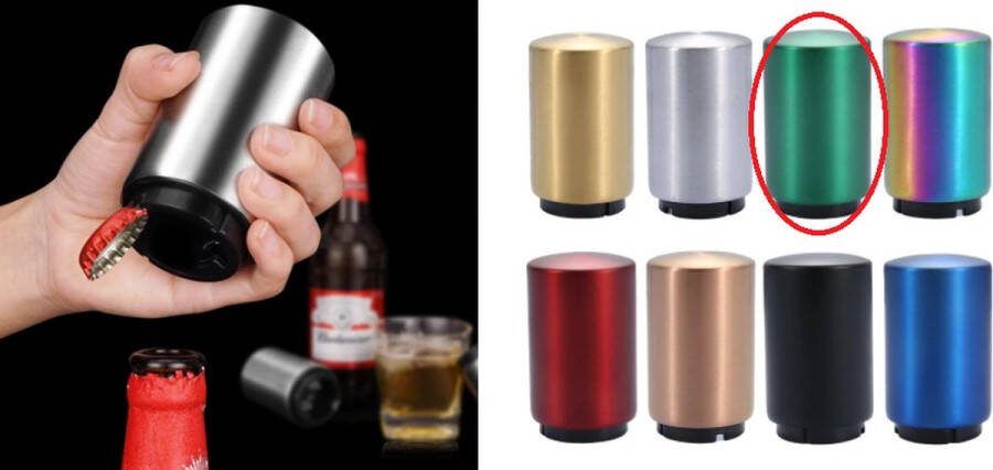 Gadgetpoint Flesopener Bier Fles Opener Dopjes Verwijderaar Groen