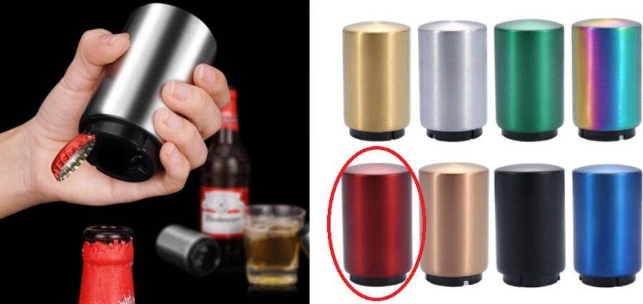 Gadgetpoint Flesopener Bier Fles Opener Dopjes Verwijderaar Rood