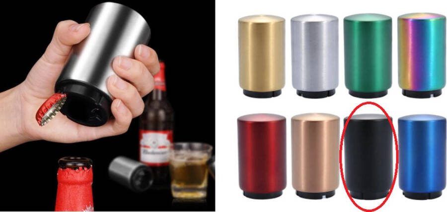 Gadgetpoint Flesopener Bier Fles Opener Dopjes Verwijderaar Zwart