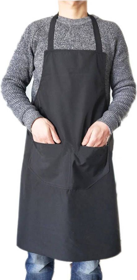 Gadgetpoint Budget Schort 6.225 Kookschort Koken Schilderen Verfschort Verven One Size (Maximale omtrek 100cm) Zwart