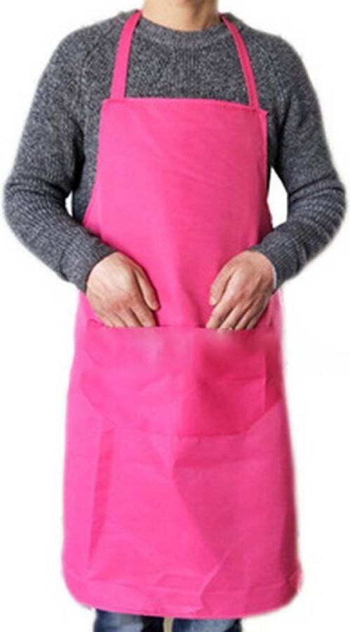 Gadgetpoint Budget Schort 6.222 Kookschort Koken Schilderen Verfschort Verven One Size (Maximale omtrek 100cm) Roze