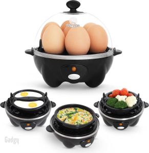 Gadgy Eierkoker Elektrisch 7 Eieren – Koken Pocheren Roerei Omelet – Vaatwasbestendig Eierkoker