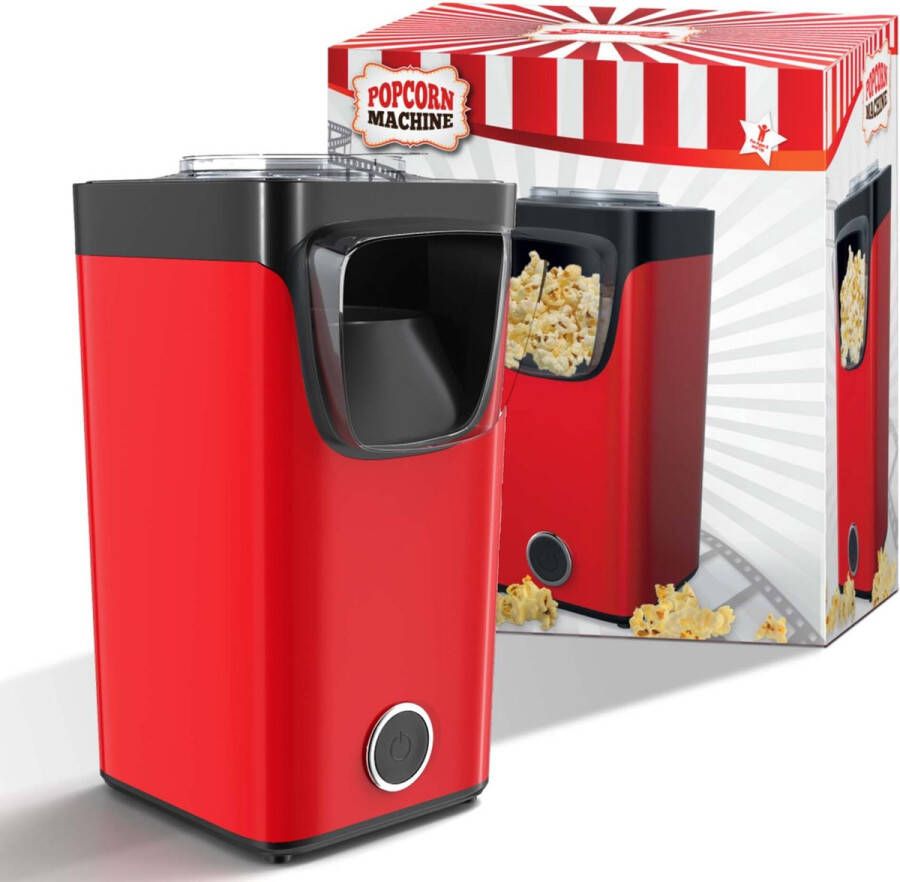 Gadgy Popcorn Machine Hetelucht Popcornmaker 1100 watt met Maatschep Popcornmakers kinderfeestje