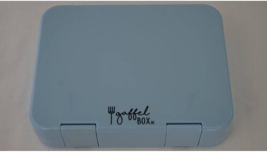 Gaffelbox.be Gaffelbox 6 Lichtblauw Bento lunchbox broodtrommel met 6 lekvrije vakjes voor jong en oud