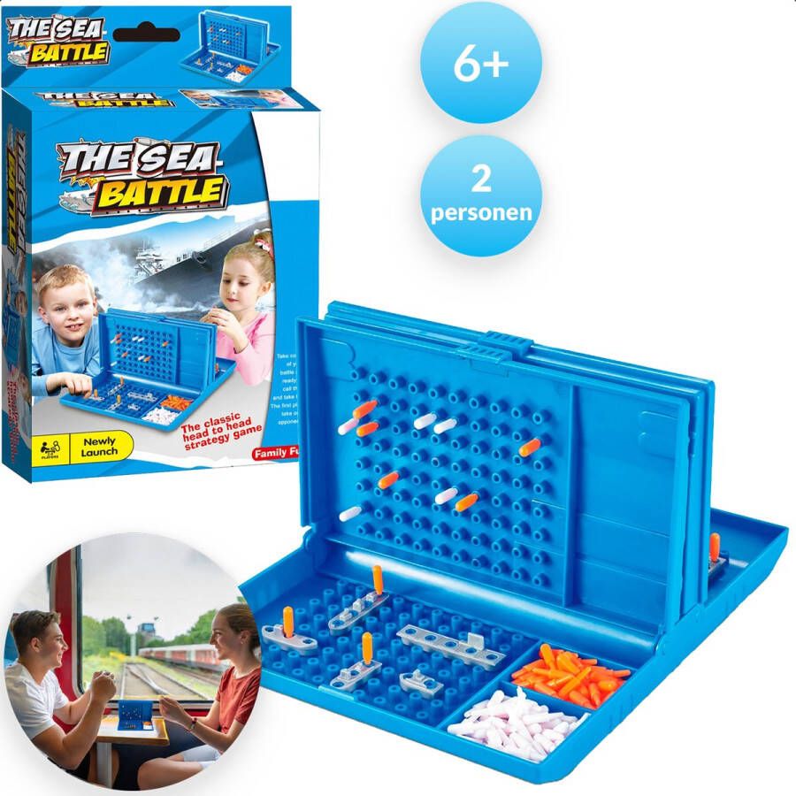 Gagato The Sea Battle Game Zeeslag Battleship Gezelschapsspel Actiespel Reisspel Speelgoed voor binnen vanaf 6 jaar