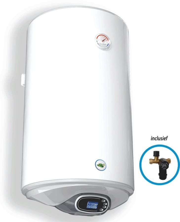 Galanta Green Hat Verticale elektrische boiler 80L 2kW met digitale bediening Brede uitvoering